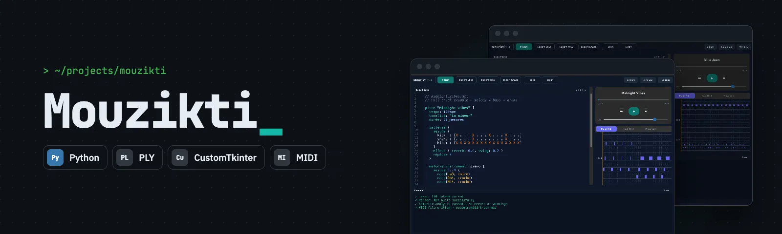Mouzikti: app screenshots